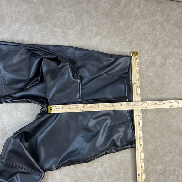 Abercrombie & Fitch Pants Vegan Leather Skinny High Rise Faux Women Sz M Short - Picture 7 of 8